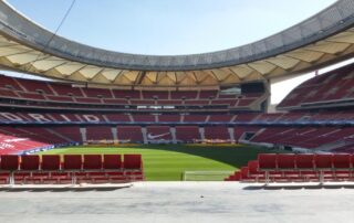 hielo en el Estadio del Atlético de Madrid