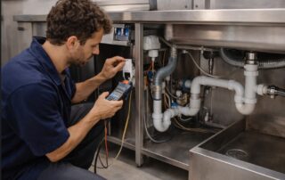 instalación de máquina de hielo profesional