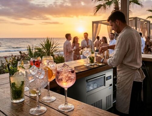Máquina de hielo para chiringuitos y beach clubs