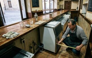 máquina de hielo para bar pequeño