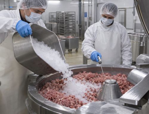 Hielo para industria cárnica: función en el procesado