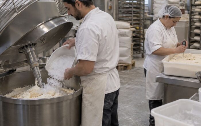hielo para masas de panadería